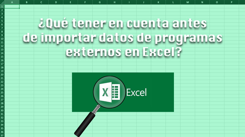What to keep in mind before importing data from external programs into Excel?