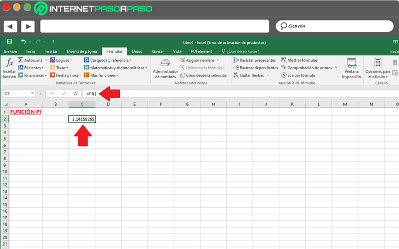 Steps to use the PI function and use this number in your Microsoft Excel spreadsheets