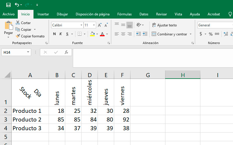 When is it better to write vertically than horizontally on a spreadsheet?