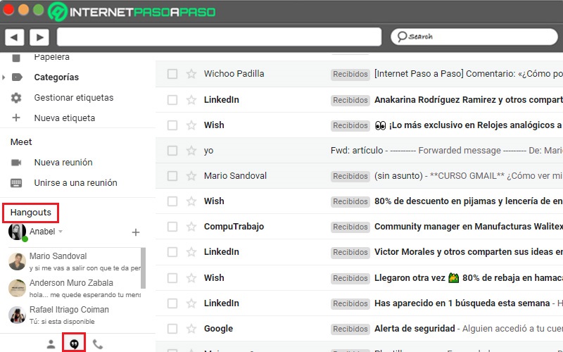 Hangouts gmail contacts